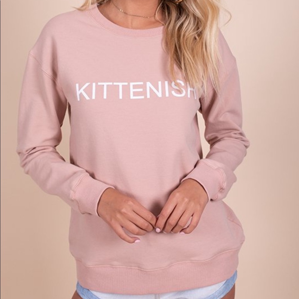 KITTENISH PINK SWEATSHIRT